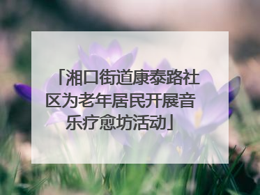湘口街道康泰路社区为老年居民开展音乐疗愈坊活动